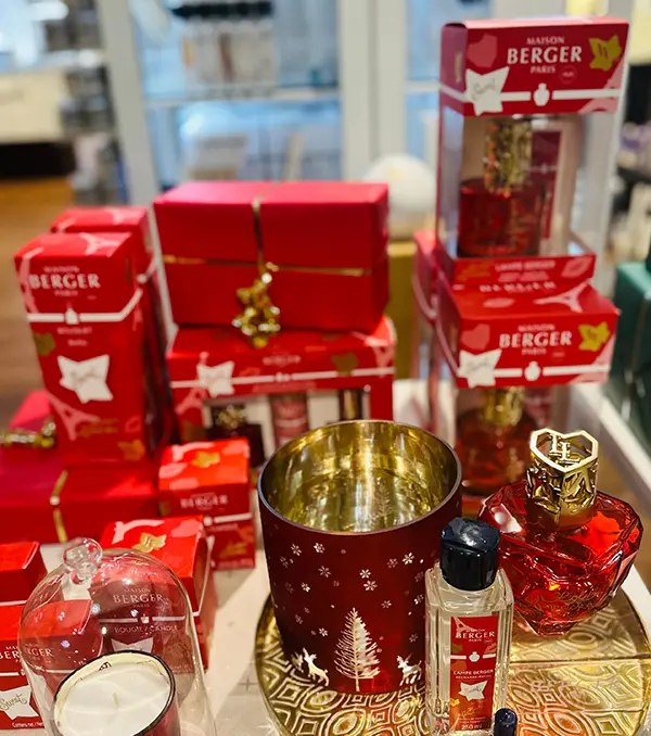 Präsentation mit Produkten von Maison Berger