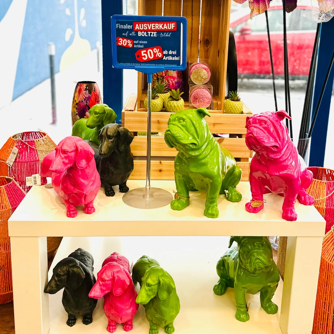 Deko von Bolze - bunte Hundefiguren