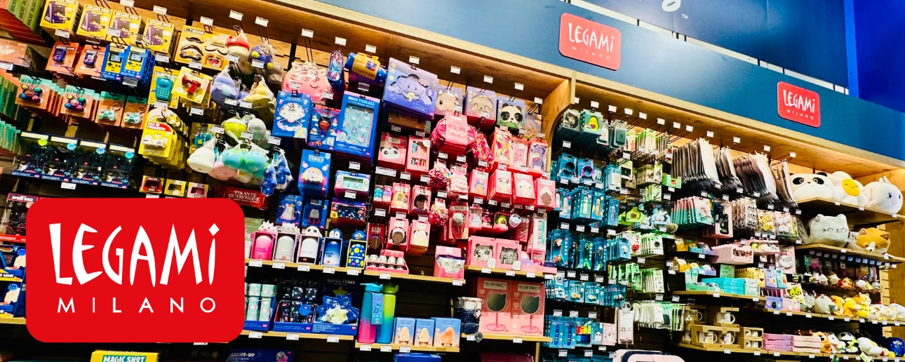 Warenpräsentation Legami im Fachmarkt