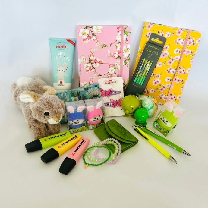 Auswahl an Produkten für das Osternest