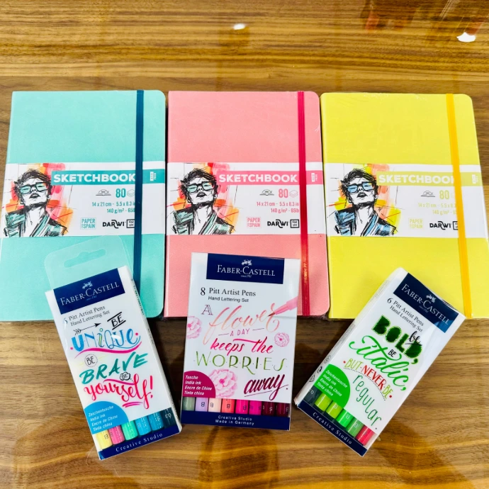 Skizzenbücher und Stiftet
