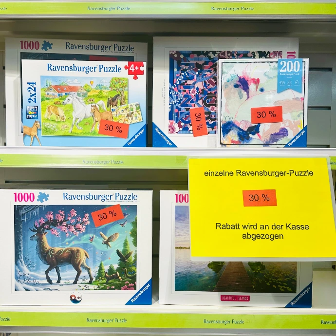 Puzzles von Ravensburger mit 30% Rabatt